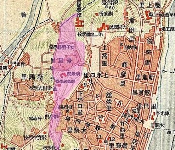 1919年の平壌府地図 1919年の平壌府地図