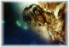 拷問を受けられる文先生の姿をイメージした絵 拷問を受けられる文先生の姿をイメージした絵