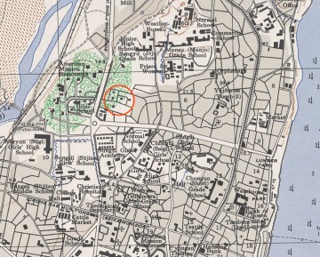 1946年米陸軍発行の平壌市の地図 1946年米陸軍発行の平壌市地図