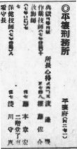 1942年の朝鮮総督府名簿に記載されている平壌刑務所 1942年の朝鮮総督府名簿に記載されている平壌刑務所