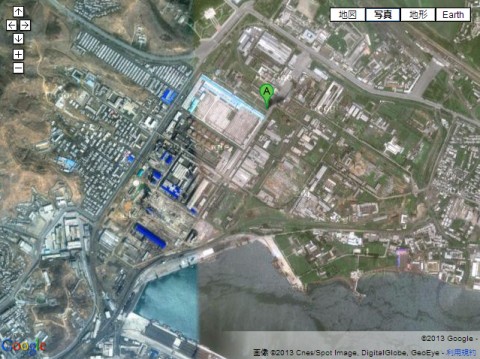 GoogleMapで見た興南(フンナム)窒素肥料工場 GoogleMapで見た興南(フンナム)窒素肥料工場