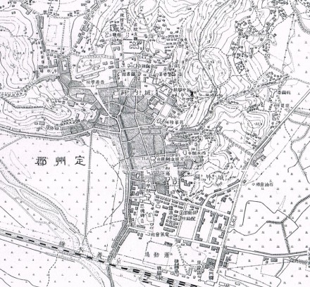 1936年 陸軍参謀本部陸地測量部発行「定州」地図 1936年 陸軍参謀本部陸地測量部発行「定州」地図