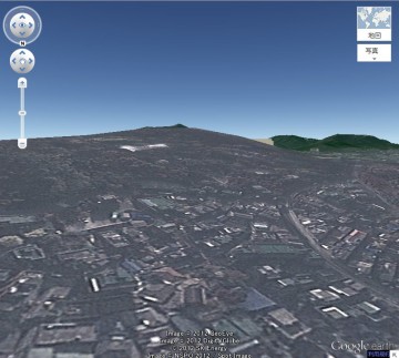 GoogleEarthで黒石洞から見たソダル山 GoogleEarthで黒石洞から見たソダル山