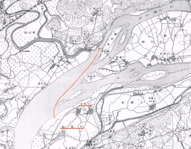 当時「南里」と呼ばれていた万景台と大同江のようす 当時「南里」と呼ばれていた万景台と大同江のようす